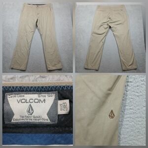 Volcom Men's Corpo Class Chino Pants Sz 32x32 Khaki Casual read‎